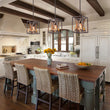 Load image into Gallery viewer, Farmhouze Light - Farmhouse 1 - Light Wood Grain Square Lantern Pendant Light - Pendant - 1 Light -