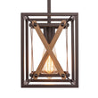 Load image into Gallery viewer, Farmhouze Light - Farmhouse 1 - Light Wood Grain Square Lantern Pendant Light - Pendant - 1 Light -