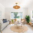 Load image into Gallery viewer, Farmhouze Light - Farmhouse 1 - light Woven Hemp Rope Semi Flush Mount - Ceiling Light - Brown -