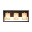 Load image into Gallery viewer, Farmhouze Light - Farmhouse 3 - Light Cage Linen Vanity Wall Lamp - Chandelier - Black -