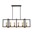 Load image into Gallery viewer, Farmhouze Light - Farmhouse 6 - Light Rectangle Kitchen Island Linear Chandelier - Chandelier - Imitated Copper -