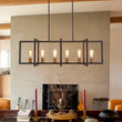 Load image into Gallery viewer, Farmhouze Light - Farmhouse 6 - Light Rectangle Kitchen Island Linear Chandelier - Chandelier - Matte Black -