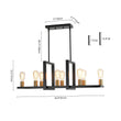 Load image into Gallery viewer, Farmhouze Light - Farmhouse 8 - Light Rectangle Island Linear Chandelier - Chandelier - 8 Bulbs -