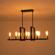 Load image into Gallery viewer, Farmhouze Light - Farmhouse 8 - Light Rectangle Island Linear Chandelier - Chandelier - 8 Bulbs -