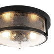 Load image into Gallery viewer, Farmhouze Light - Farmhouse Clear Crackle Glass Round Flush Mount Ceiling Light - Ceiling Light - Black -