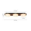 Load image into Gallery viewer, Farmhouze Light - Farmhouse Dimmable LED Linear Flush Mount Ceiling Light - Chandelier - 3 - Light -