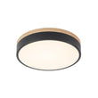 Load image into Gallery viewer, Farmhouze Light - Farmhouse Dimmable Wooden Round Flush Mount Ceiling Light - Ceiling Light - Black - 11 in -