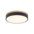 Load image into Gallery viewer, Farmhouze Light - Farmhouse Dimmable Wooden Round Flush Mount Ceiling Light - Ceiling Light - Black - 11 in -