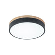 Load image into Gallery viewer, Farmhouze Light - Farmhouse Dimmable Wooden Round Flush Mount Ceiling Light - Ceiling Light - Black - 11 in -