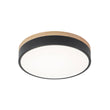 Load image into Gallery viewer, Farmhouze Light - Farmhouse Dimmable Wooden Round Flush Mount Ceiling Light - Ceiling Light - Black - 11 in -