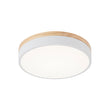 Load image into Gallery viewer, Farmhouze Light - Farmhouse Dimmable Wooden Round Flush Mount Ceiling Light - Ceiling Light - White - 11 in -