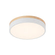 Load image into Gallery viewer, Farmhouze Light - Farmhouse Dimmable Wooden Round Flush Mount Ceiling Light - Ceiling Light - White - 11 in -