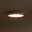Load image into Gallery viewer, Farmhouze Light - Farmhouse Dimmable Wooden Round Flush Mount Ceiling Light - Ceiling Light - White - 11 in -