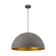 Load image into Gallery viewer, Farmhouze Light - Farmhouse Industrial Oversized Iron Dome Pendant - Chandelier - Black with Gold Dust - 31 in. (Back Order)