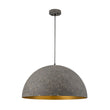 Load image into Gallery viewer, Farmhouze Light - Farmhouse Industrial Oversized Iron Dome Pendant - Chandelier - Black with Gold Dust - 31 in. (Back Order)