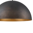 Load image into Gallery viewer, Farmhouze Light - Farmhouse Industrial Oversized Iron Dome Pendant - Chandelier - Black with Gold Dust - 31 in. (Back Order)