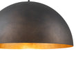 Load image into Gallery viewer, Farmhouze Light - Farmhouse Industrial Oversized Iron Dome Pendant - Chandelier - Black with Gold Dust - 31 in. (Back Order)