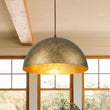 Load image into Gallery viewer, Farmhouze Light - Farmhouse Industrial Oversized Iron Dome Pendant - Chandelier - Distressed Gold - 15 in.