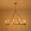 Load image into Gallery viewer, Farmhouze Light-Farmhouse Large 12-Light Candle Wagon Wheel Chandelier-Chandelier-Brass-