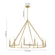 Load image into Gallery viewer, Farmhouze Light-Farmhouse Large 12-Light Candle Wagon Wheel Chandelier-Chandelier-Brass-