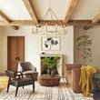 Load image into Gallery viewer, Farmhouze Light-Farmhouse Large 12-Light Candle Wagon Wheel Chandelier-Chandelier-Brass-