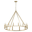 Load image into Gallery viewer, Farmhouze Light-Farmhouse Large 12-Light Candle Wagon Wheel Chandelier-Chandelier-Brass-