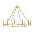 Load image into Gallery viewer, Farmhouze Light-Farmhouse Large 12-Light Candle Wagon Wheel Chandelier-Chandelier-Brass-