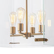 Load image into Gallery viewer, Farmhouze Light - Farmhouse Manor 4 - Light Glass Square Cage Chandelier - Chandelier - 4 - Light -