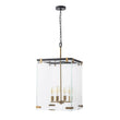 Load image into Gallery viewer, Farmhouze Light - Farmhouse Manor 4 - Light Glass Square Cage Chandelier - Chandelier - 4 - Light -