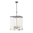 Load image into Gallery viewer, Farmhouze Light - Farmhouse Manor 4 - Light Glass Square Cage Chandelier - Chandelier - 4 - Light -