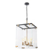 Load image into Gallery viewer, Farmhouze Light - Farmhouse Manor 4 - Light Glass Square Cage Chandelier - Chandelier - 4 - Light -