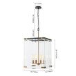 Load image into Gallery viewer, Farmhouze Light - Farmhouse Manor 4 - Light Glass Square Cage Chandelier - Chandelier - 4 - Light -