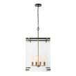 Load image into Gallery viewer, Farmhouze Light - Farmhouse Manor 4 - Light Glass Square Cage Chandelier - Chandelier - 4 - Light -