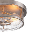 Load image into Gallery viewer, Farmhouze Light - Farmhouse Round Seeded Glass Flush Mount Light - Ceiling Light - Nickel -