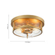 Load image into Gallery viewer, Farmhouze Light - Farmhouse Round Seeded Glass Flush Mount Light - Ceiling Light - Nickel -
