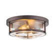 Load image into Gallery viewer, Farmhouze Light - Farmhouse Round Seeded Glass Flush Mount Light - Ceiling Light - Oil Rubbed Bronze -