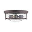 Load image into Gallery viewer, Farmhouze Light - Farmhouse Round Seeded Glass Flush Mount Light - Ceiling Light - Oil Rubbed Bronze -