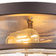 Load image into Gallery viewer, Farmhouze Light - Farmhouse Round Seeded Glass Flush Mount Light - Ceiling Light - Oil Rubbed Bronze -