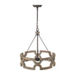 Load image into Gallery viewer, Farmhouze Light - Farmhouse Rustic Wood Drum Cage Pendant Light - Chandelier - 3 bulbs -