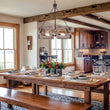 Load image into Gallery viewer, Farmhouze Light - Farmhouse Rustic Wood Drum Cage Pendant Light - Chandelier - 3 bulbs -