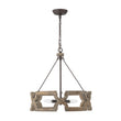 Load image into Gallery viewer, Farmhouze Light - Farmhouse Rustic Wood Drum Cage Pendant Light - Chandelier - 3 bulbs -