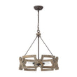 Load image into Gallery viewer, Farmhouze Light - Farmhouse Rustic Wood Drum Cage Pendant Light - Chandelier - 3 bulbs -