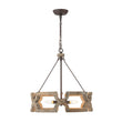 Load image into Gallery viewer, Farmhouze Light - Farmhouse Rustic Wood Drum Cage Pendant Light - Chandelier - 3 bulbs -