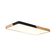 Load image into Gallery viewer, Farmhouze Light - Farmhouse Wood Rectangle Dimmable LED Ceiling Light - Ceiling Light - Black -