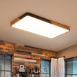 Load image into Gallery viewer, Farmhouze Light - Farmhouse Wood Rectangle Dimmable LED Ceiling Light - Ceiling Light - Black -