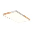Load image into Gallery viewer, Farmhouze Light - Farmhouse Wood Rectangle Dimmable LED Ceiling Light - Ceiling Light - White -