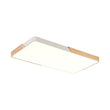Load image into Gallery viewer, Farmhouze Light - Farmhouse Wood Rectangle Dimmable LED Ceiling Light - Ceiling Light - White -
