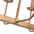 Load image into Gallery viewer, Farmhouze Light - French Country Luxe Linear Candle Kitchen Island Pendant - Chandelier - Antique Brass -