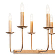 Load image into Gallery viewer, Farmhouze Light - French Country Luxe Linear Candle Kitchen Island Pendant - Chandelier - Antique Brass -