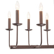 Load image into Gallery viewer, Farmhouze Light - French Country Luxe Linear Candle Kitchen Island Pendant - Chandelier - Oil - Rubbed Bronze -